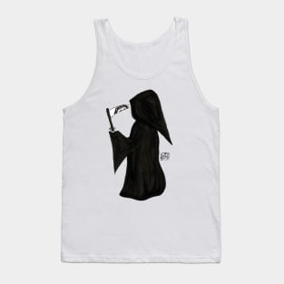 Death using scythe as a mirror Tank Top